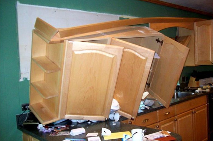 broken kitchen